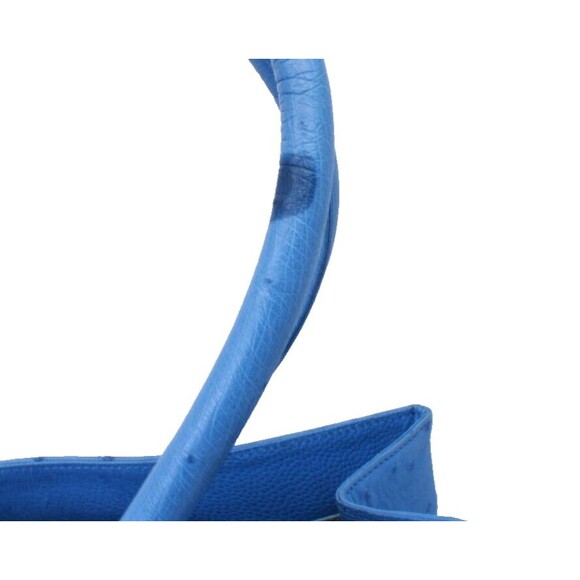 🔥 WH Petronela Blue Ostrich Handbag with Dust Bag - Luxurious Exotic Leather 🔥 - Picture 16 of 16